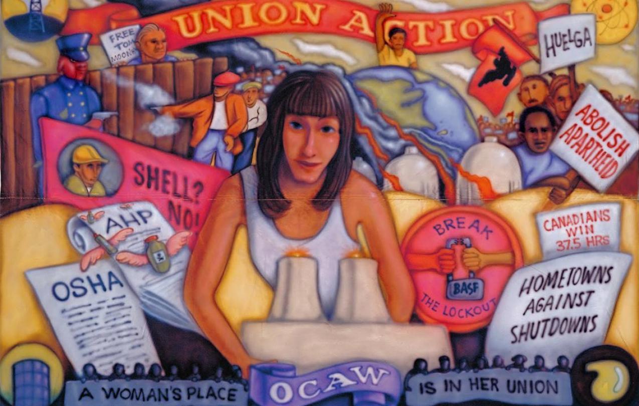 Picture of Karen Silkwood mural by Mike Alewitz