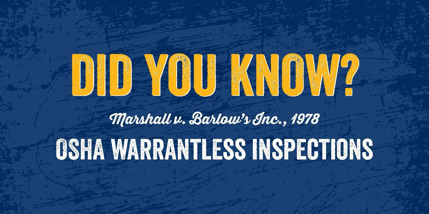 Did you know? Marshall v. Barlows Inc.