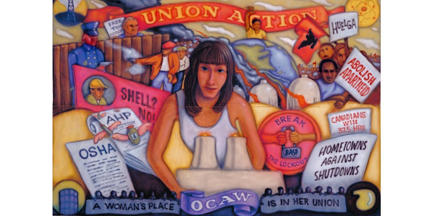 Picture of Karen Silkwood mural by Mike Alewitz